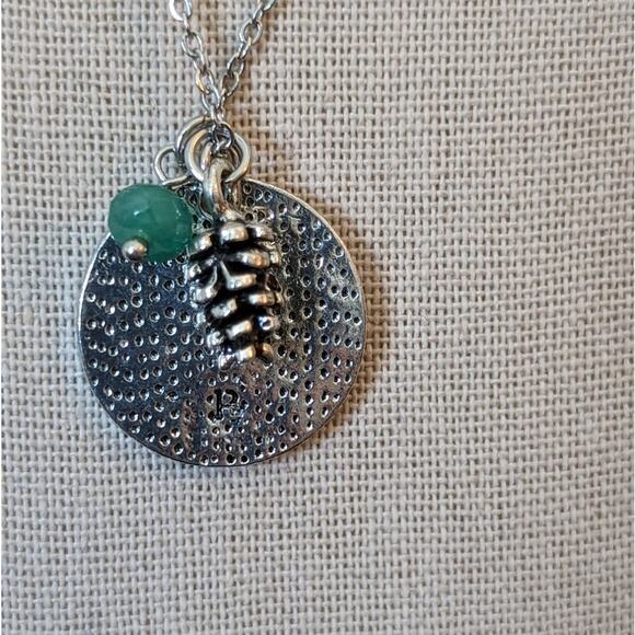 Blossom Collection Pine Tree Pine Cone Charm Silver Tone Necklace & Earring Set - Picture 2 of 6